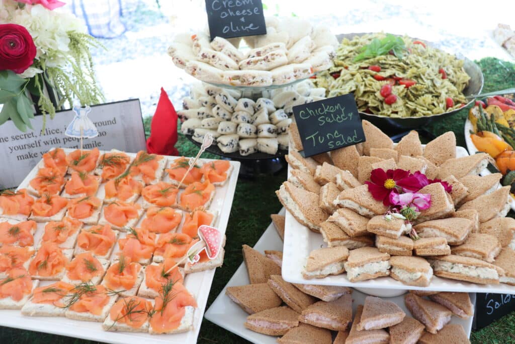 Soiree Platter of tuna sandwich and handheld food options